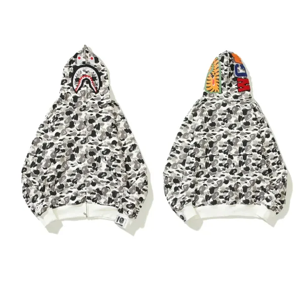 A Bathing Ape Shark Head Print Sweatpants Black / Gold - 6