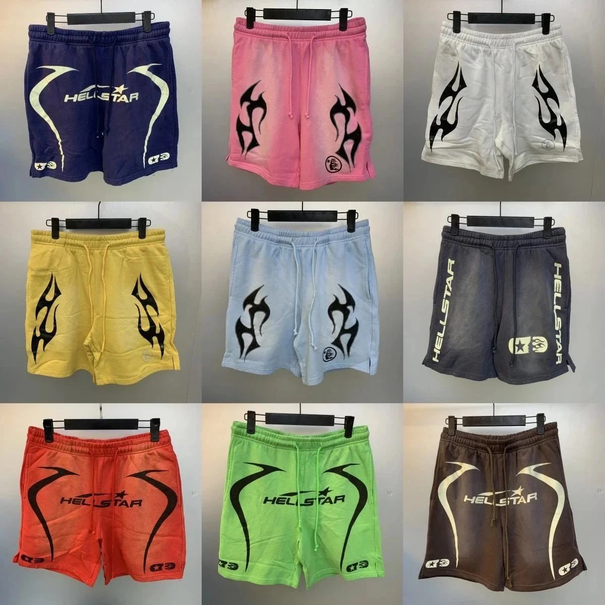 HELLSTAR Hellstar White Glitter Shorts
