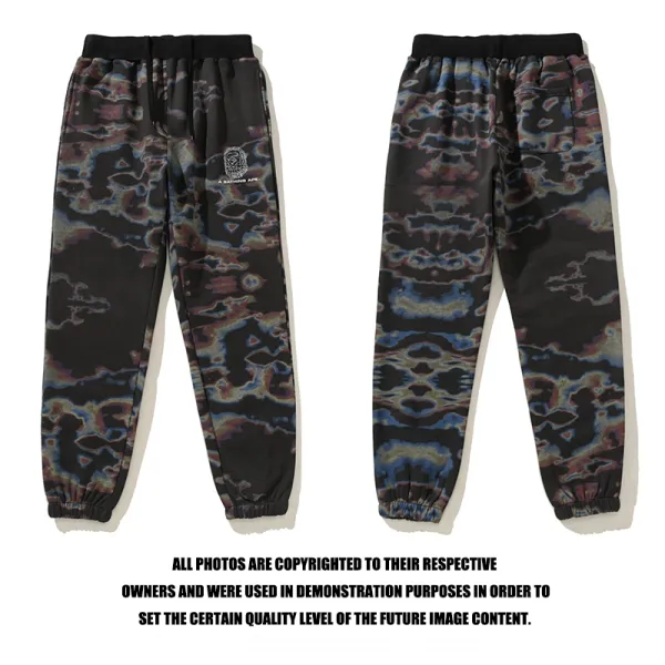 A Bathing Ape Camo Print Sweatpants Multicolor - 1