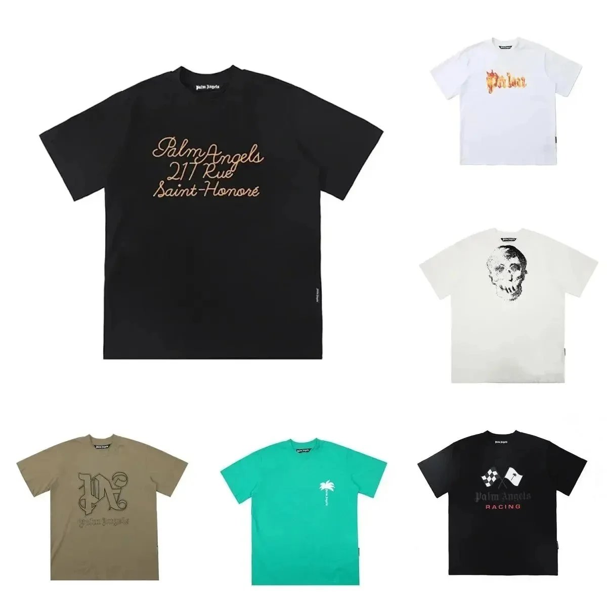 Palm Angels logo-print Cotton T-shirt --T-shirt 