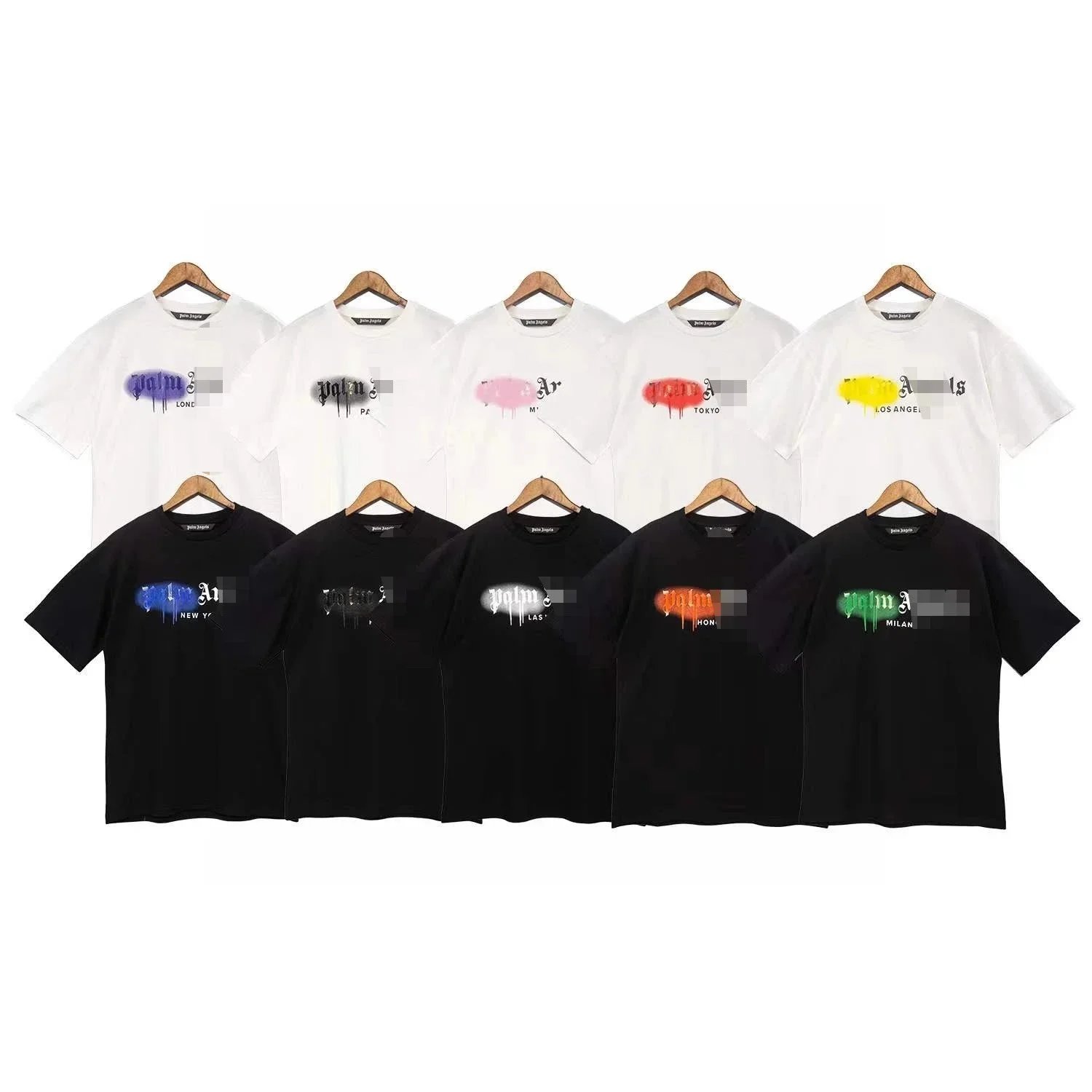 Palm Angels Dubai Heart Sprayed Logo T-Shirt  