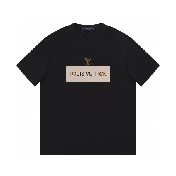 Louis Vuitton Logo Box T-Shirt Black - 1