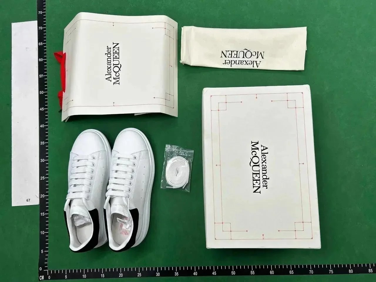 Alexander McQueen Oversized Sneakers White Blue Red Black Gradient Casual Shoes