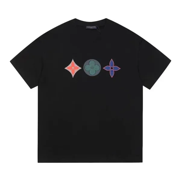 Louis Vuitton Monogram Reinterpretation Black T-Shirt - 1