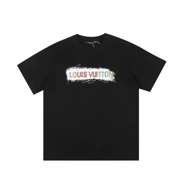 Louis Vuitton Scribble Logo Black T-Shirt - 1