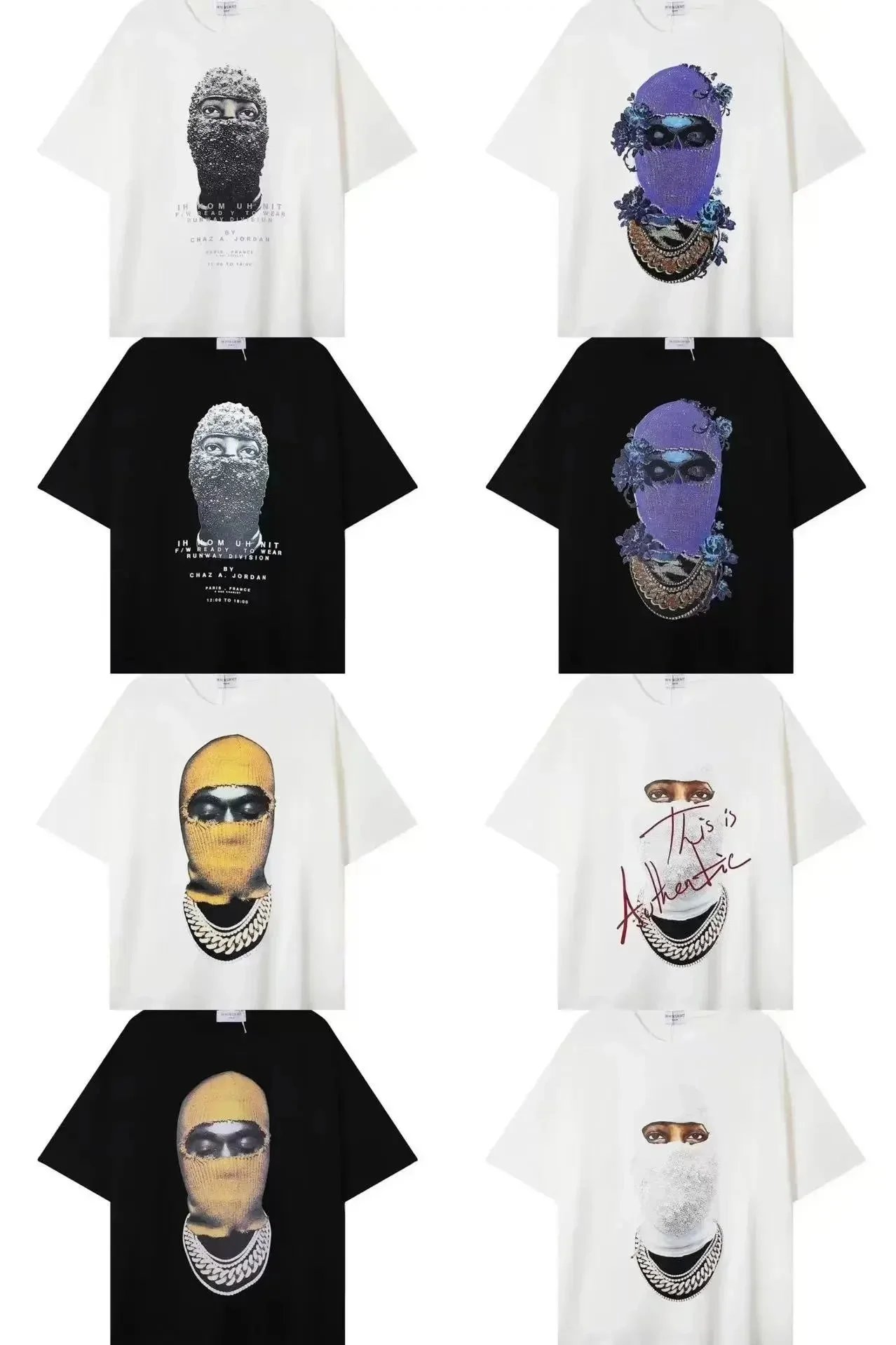 Ih Nom Uh Nit Mask Roses Cotton T-shirt  T-shirt