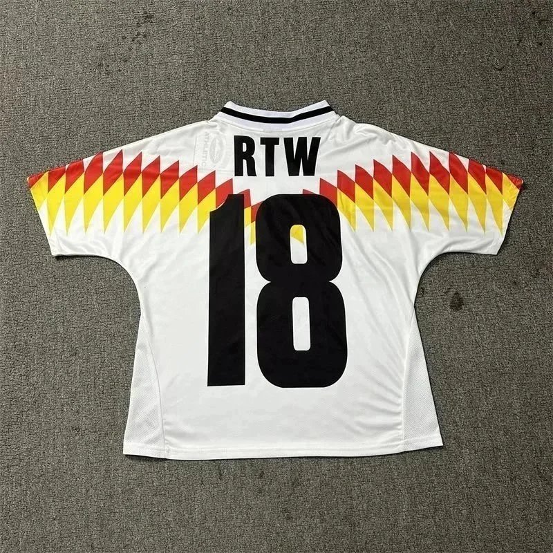 Cruyff Classic Black White Red Yellow Blue Retro Football Jersey