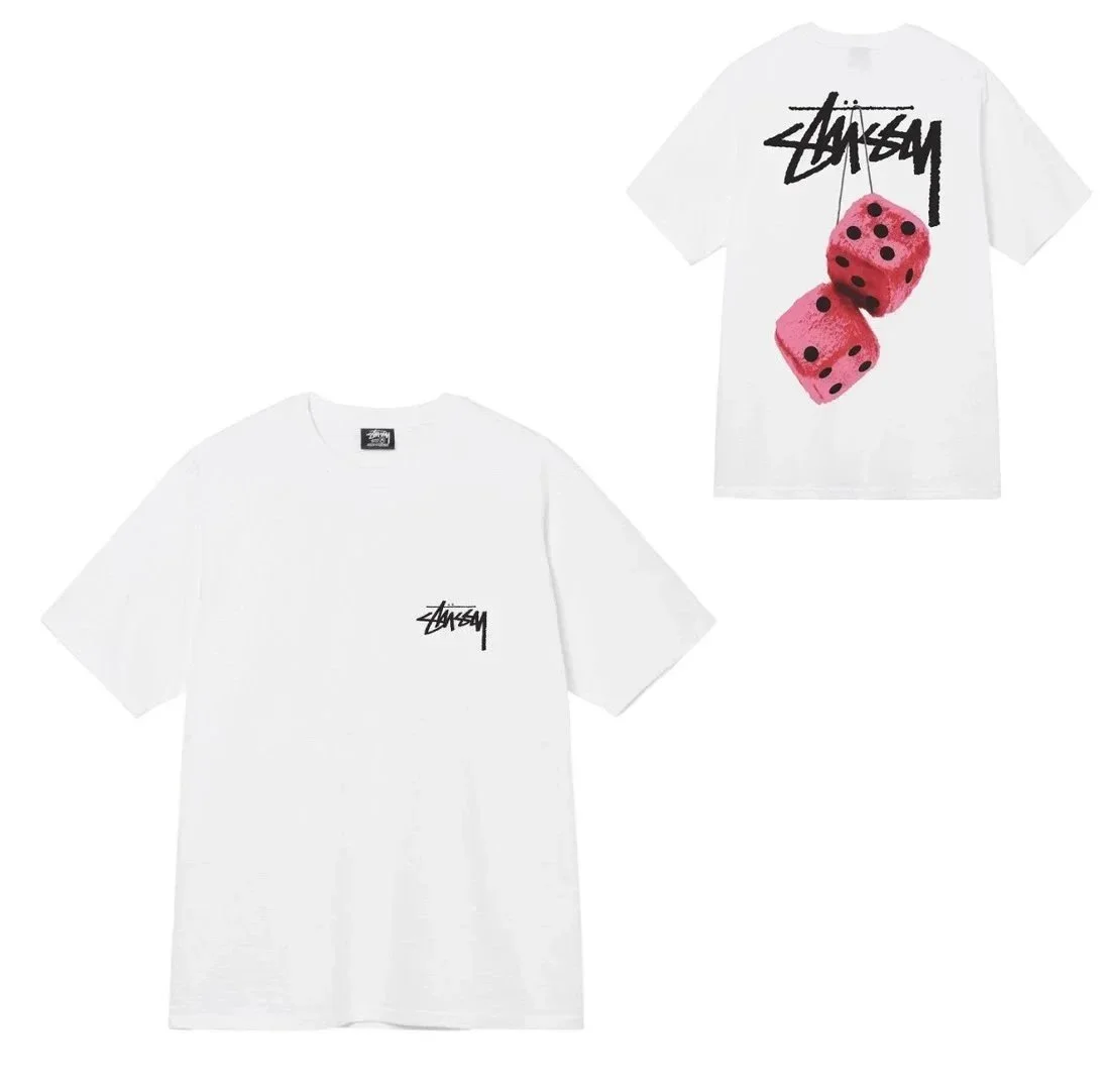 Stussy White Dice T-