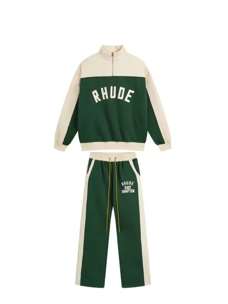 Design Color-Block Hoodie and Sweatpants Set Black / Gray - 14
