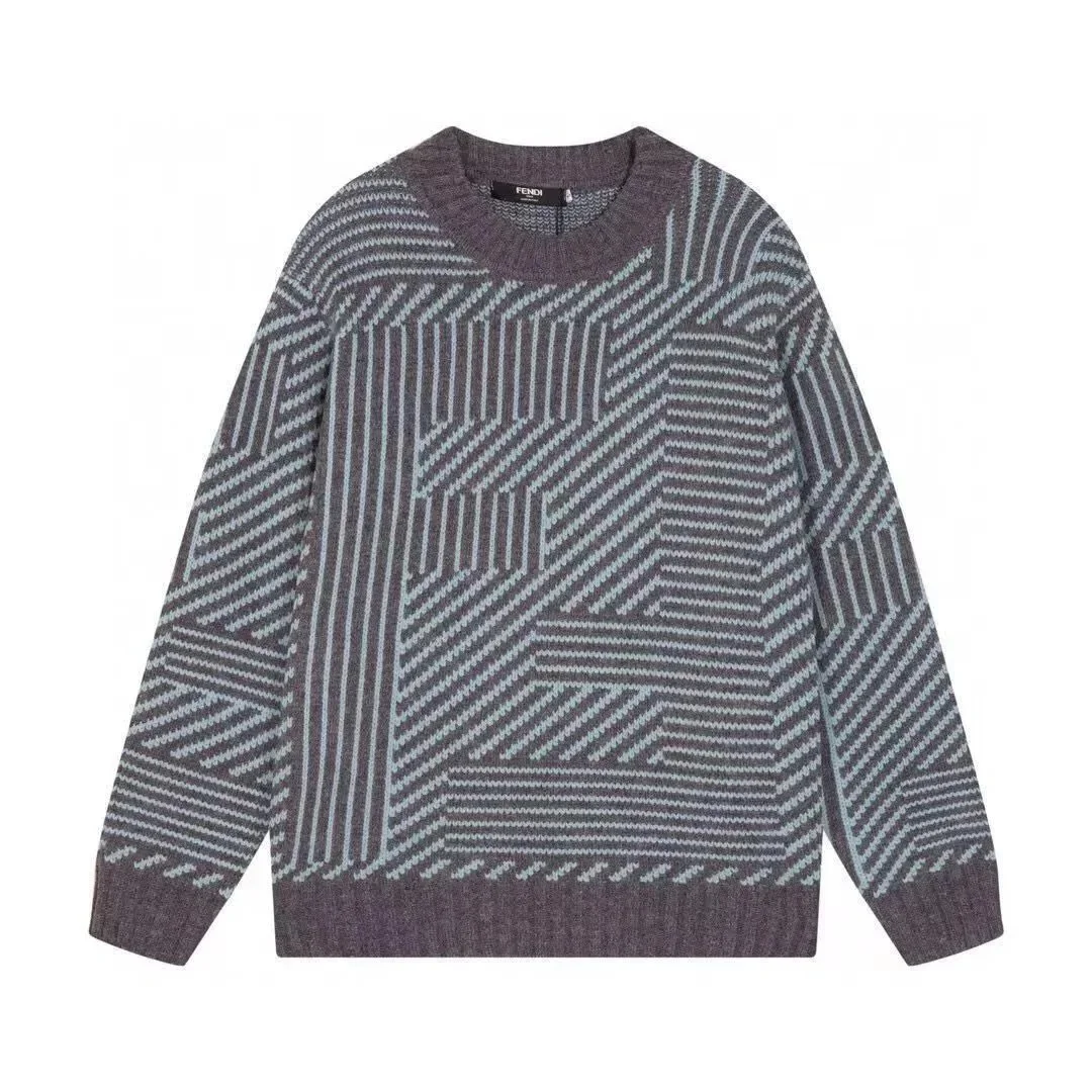 Fendi Grey Knit Swea