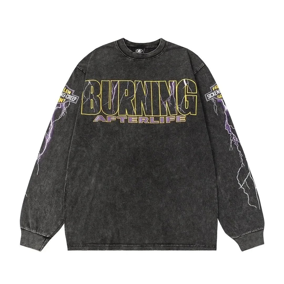 Fallen Creepers Burning Afterlife Black T-Shirt