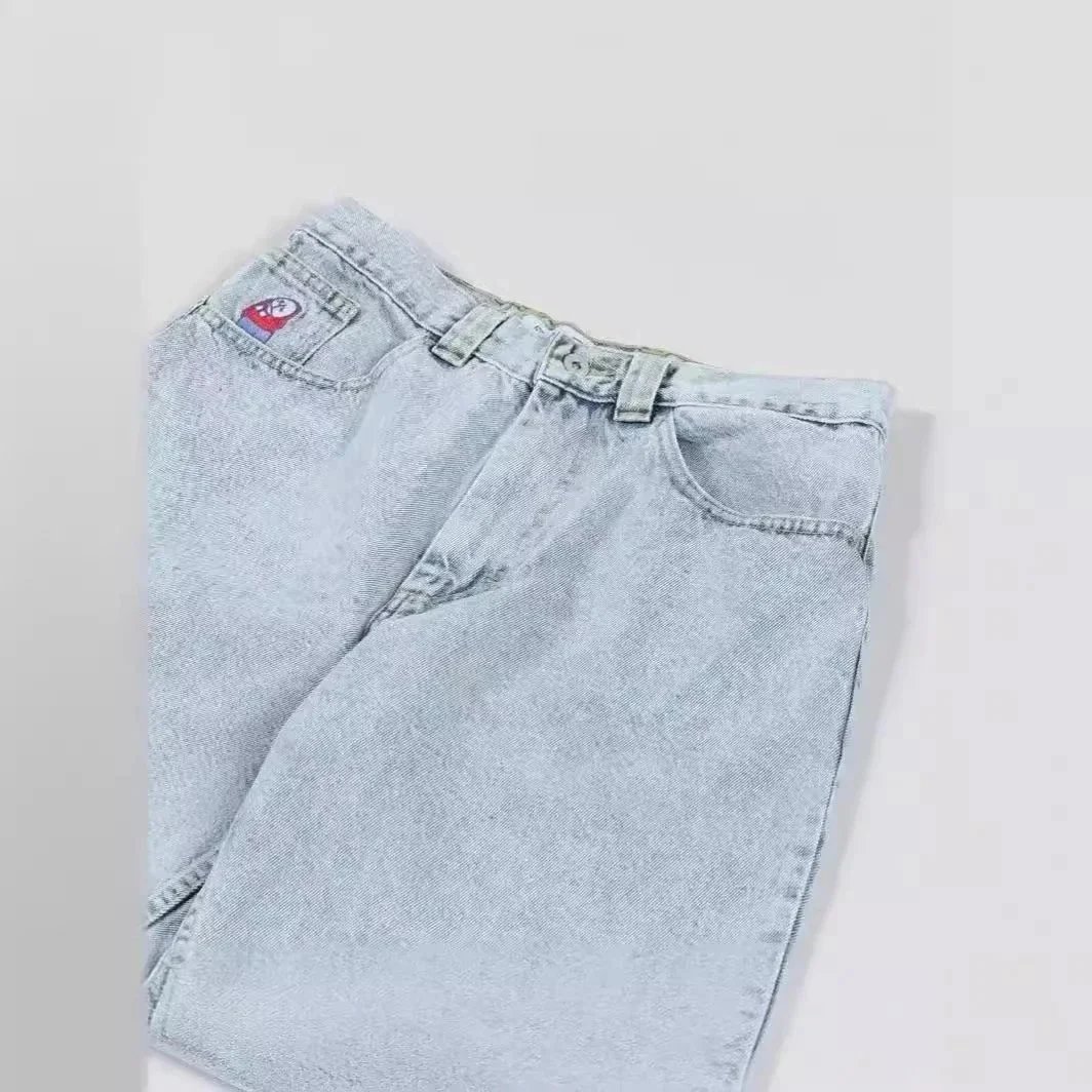 Denim Shorts Light Blue High-Waisted Wide-Leg