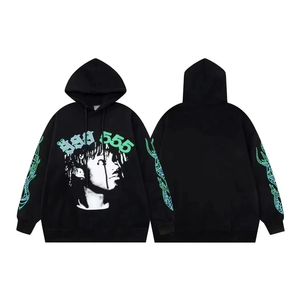 Spider Spiderweb Graphic Hoodie Gray - 3