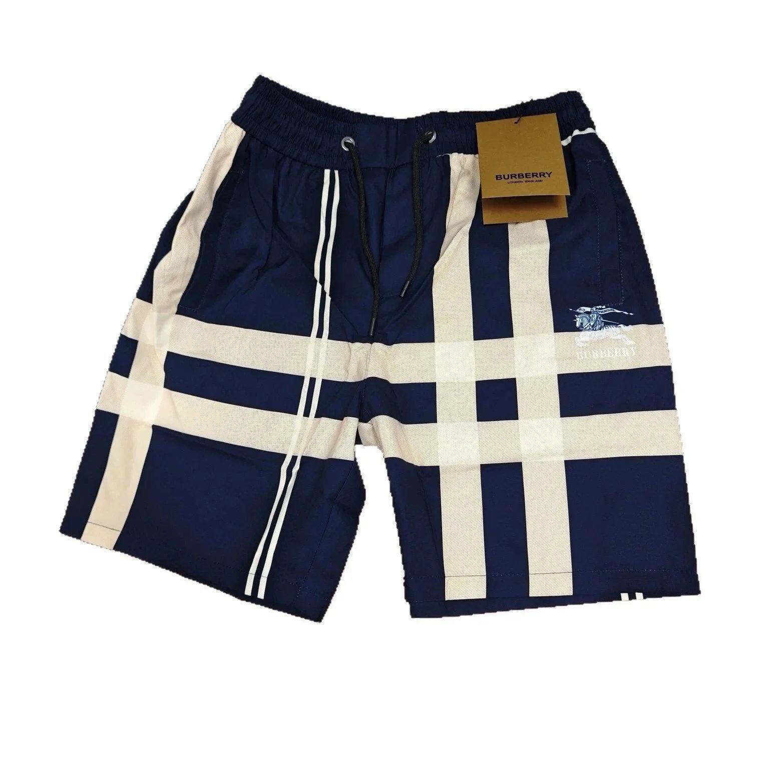 Balenciaga Swim Shorts White Bold Logo Sporty