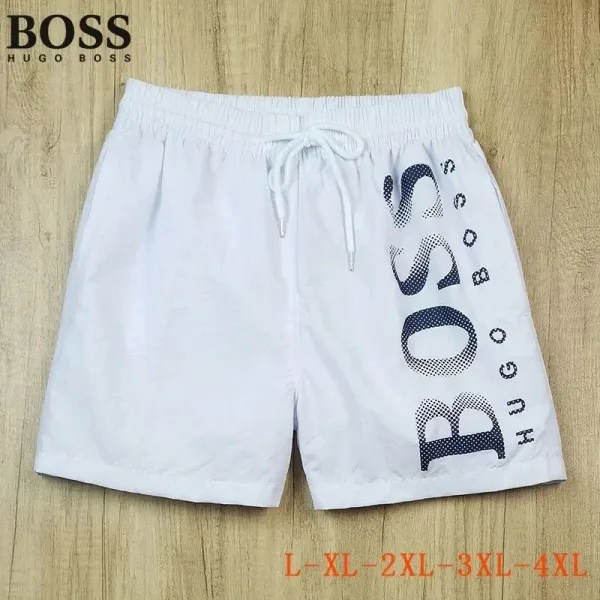 Hugo Boss Swim Shorts Red with Black Panels and White Stripes Swimwear - 10