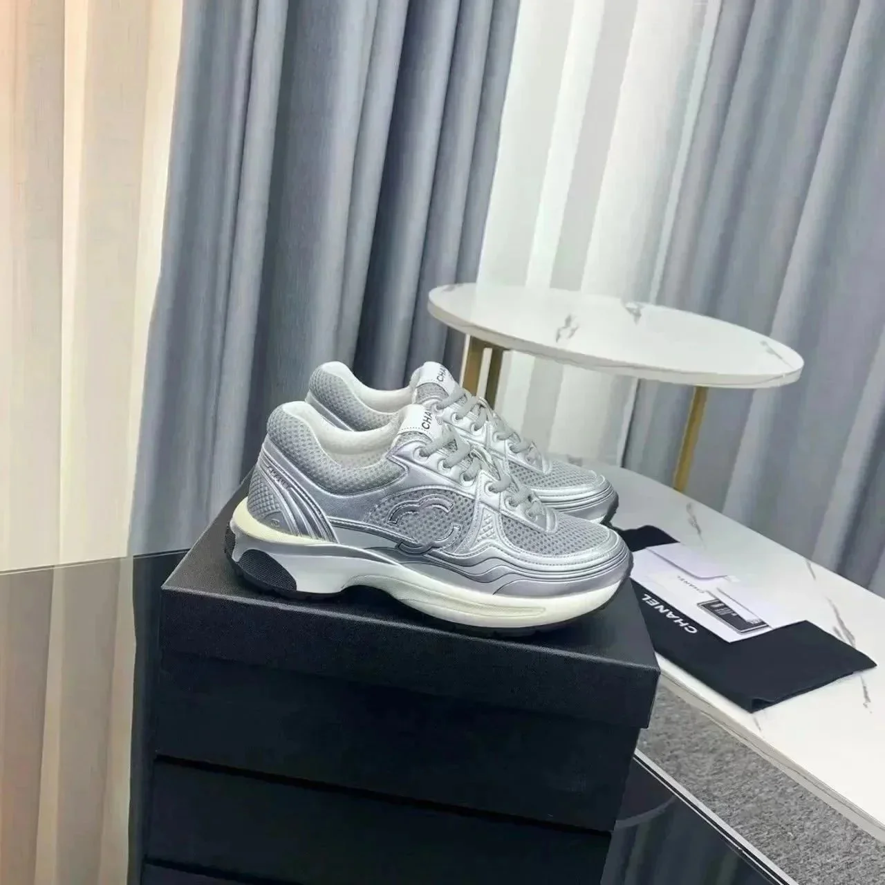 Chanel Silver Sneake