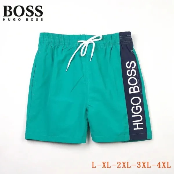 Hugo Boss Swim Shorts Red with Black Panels and White Stripes Swimwear - 30