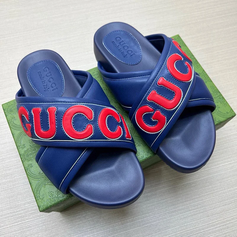 Gucci Blue Slides
