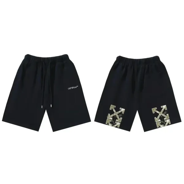Off-White Logo Tape Shorts White - 3