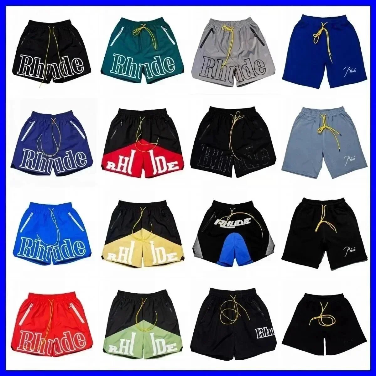 RHUDE American-style trendy summer casual shorts for men - basketball sportive mesh ， pants