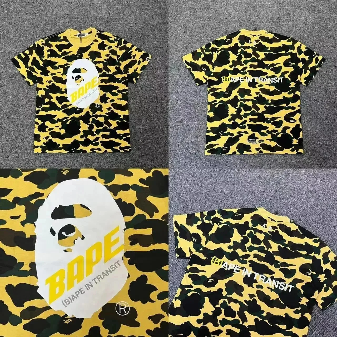 BAPE Camo Yellow T-S