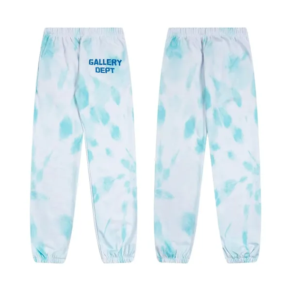 Gallery Dept Tie-Dye Sweatpants White Blue - 1