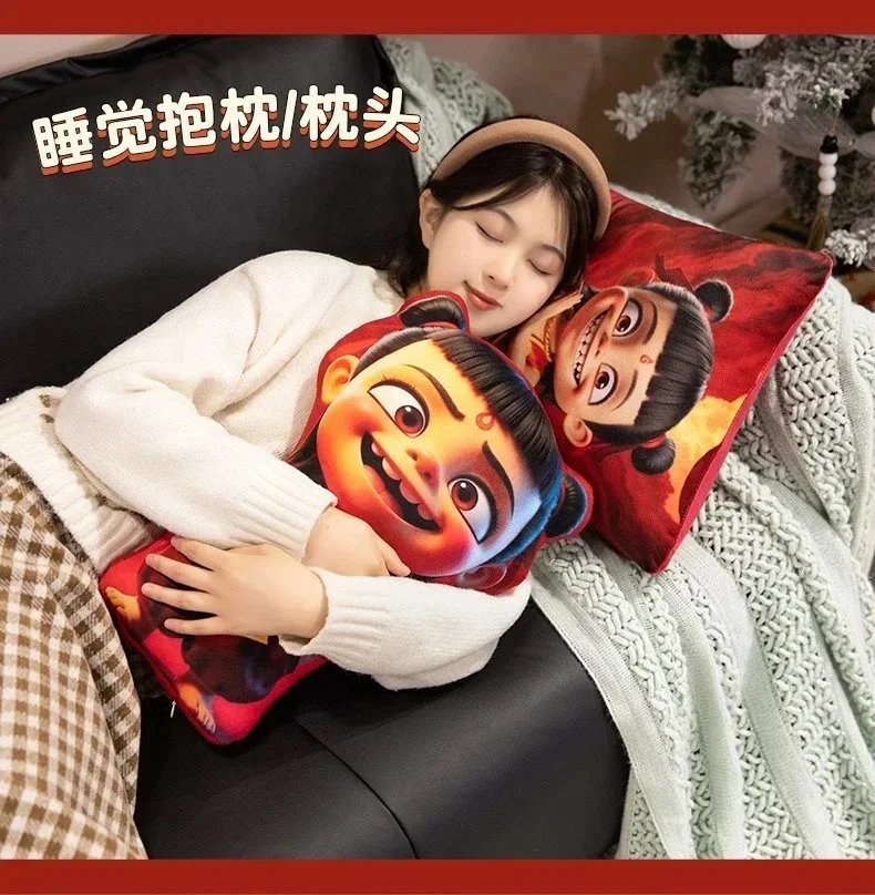 Design Nezha Character Pillow Multicolor Plush Cushion Accessories - 8