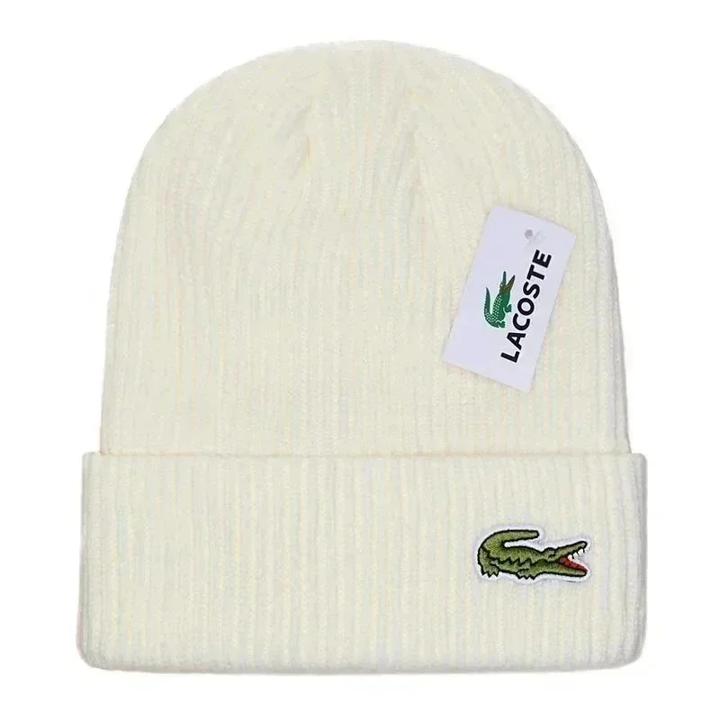 Lacoste White Beanie