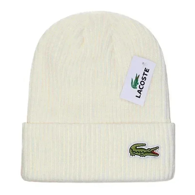 Lacoste White Beanie