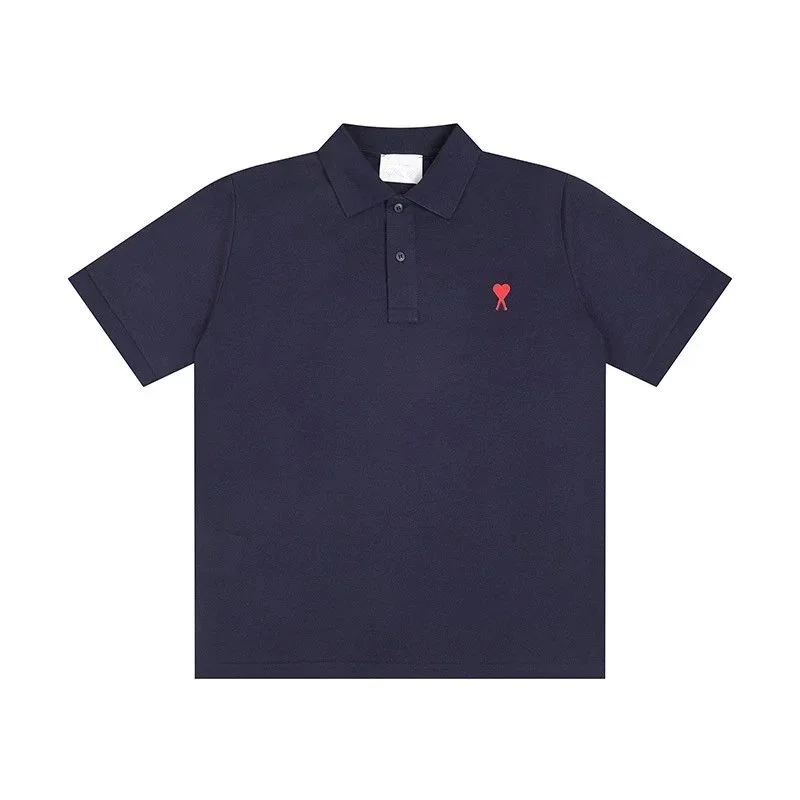 AMI Navy Polo T-Shir