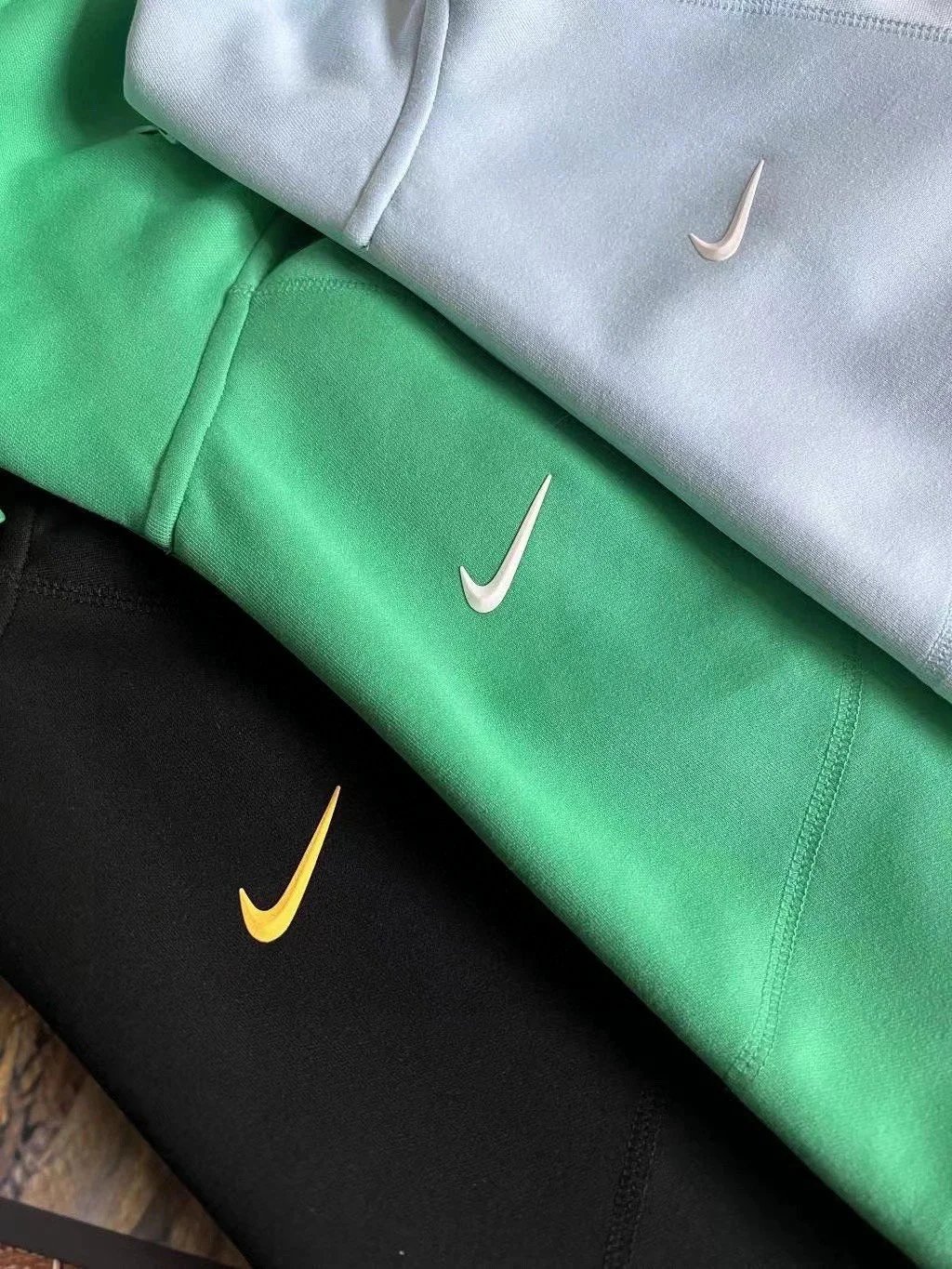 Nike Tech Fleece Full Zip Hoodie Green Black Light Blue Sportswear