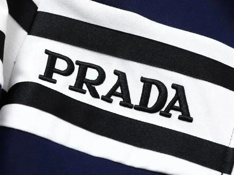Prada Track Suit Navy Blue Striped Sportswear