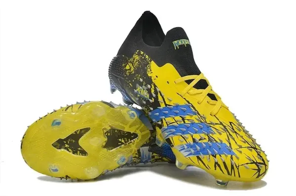Adidas Predator x Marvel Wolverine Yellow Blue Football Cleats Running Shoes - 1