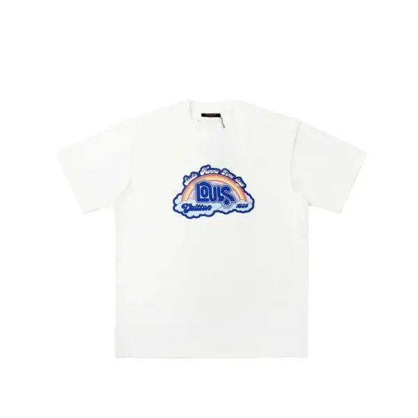 Louis Vuitton Studio Homme 2ème étage Rainbow Cloud T-Shirt White - 1