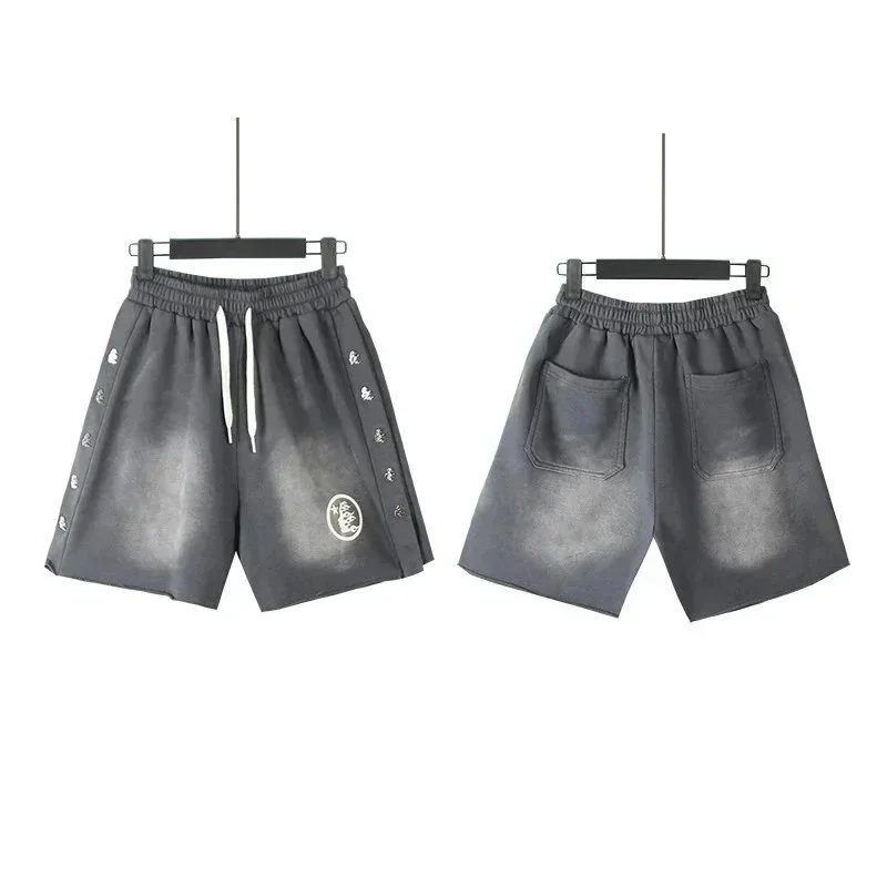 Hellstar Color-Block Drawstring Shorts Black / Red - 19