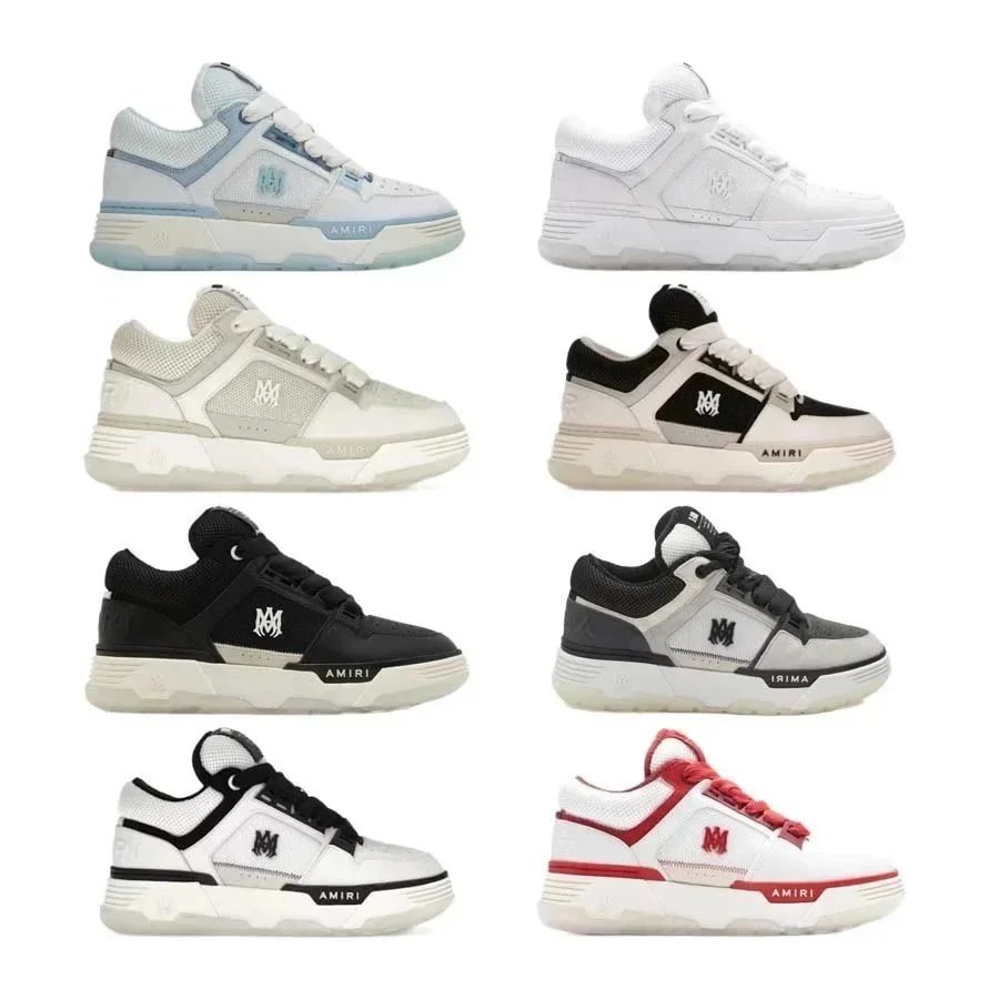  Amiri MA-1 Clear-Sole Leather Low-Top Sneakers