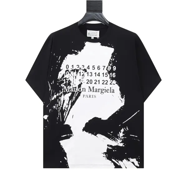 Maison Margiela Number Print White T-Shirt - 4