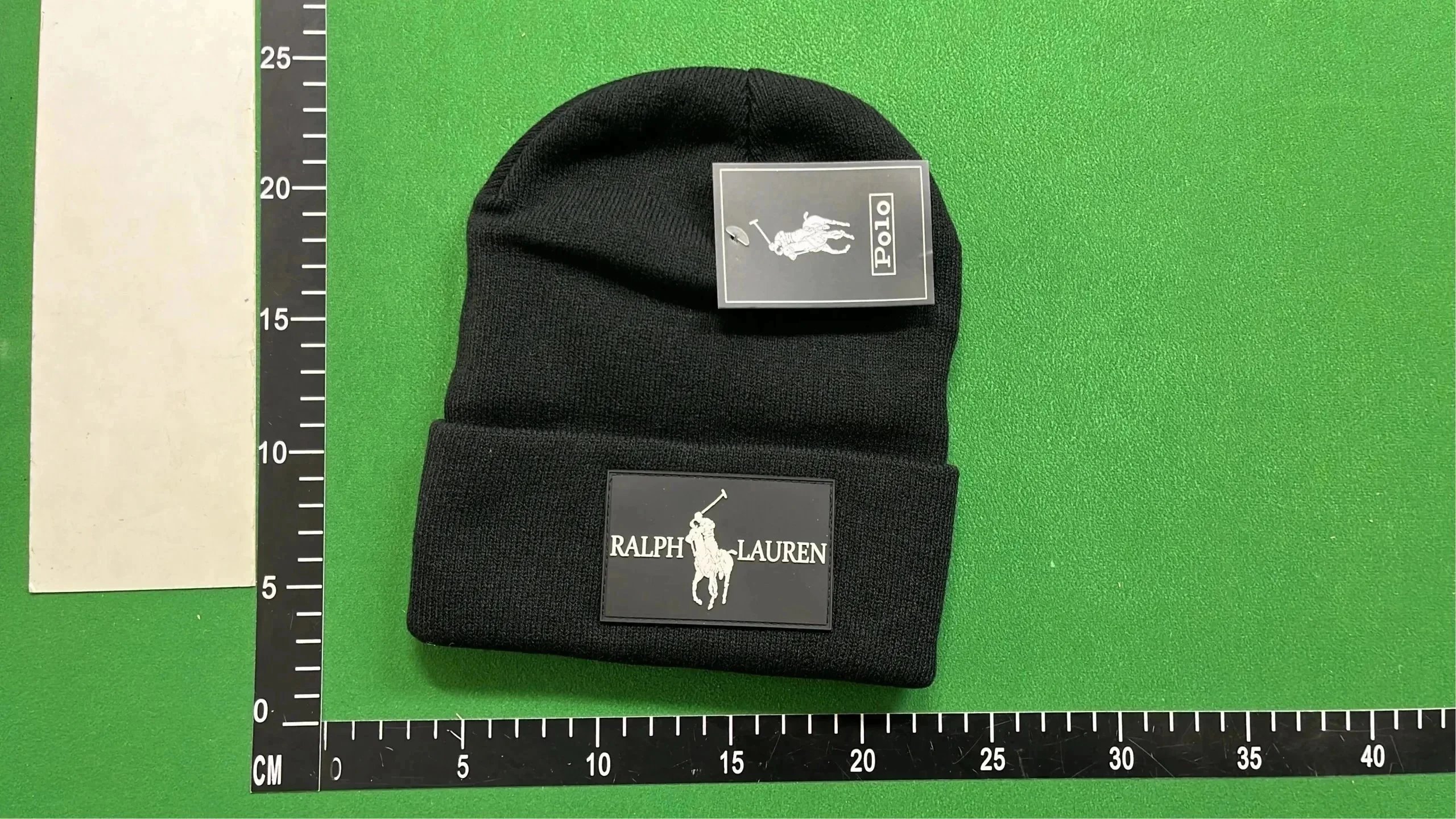 Polo Ralph Lauren Charcoal Ribbed Knit Beanie
