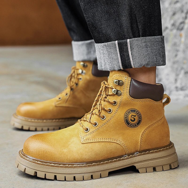 Suede Ankle Boot Tan Casual Work Boots