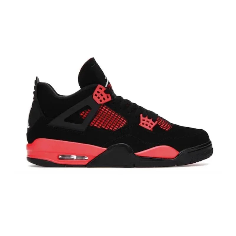 Air Jordan 4 Black Red Sneakers