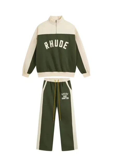 Design Color-Block Hoodie and Sweatpants Set Black / Gray - 4