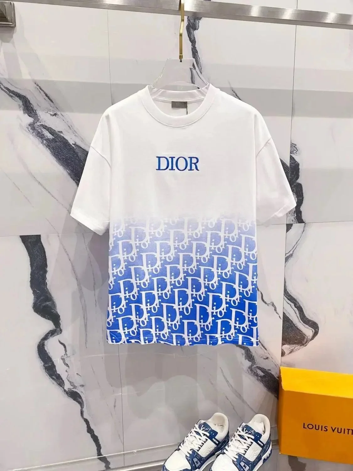 Dior White Blue T-Sh