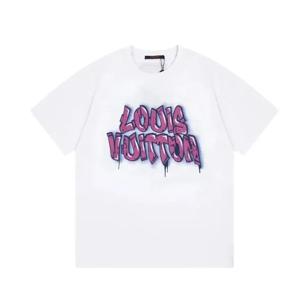 Louis Vuitton Graffiti Logo White T-Shirt - 1