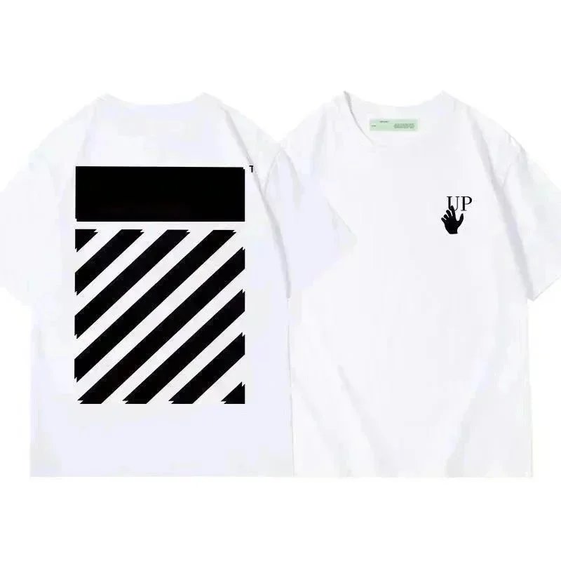 Off White Arrow Print Black White Graphic T-Shirt