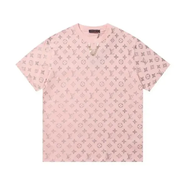 Louis Vuitton Monogram Print Pink T-Shirt - 1