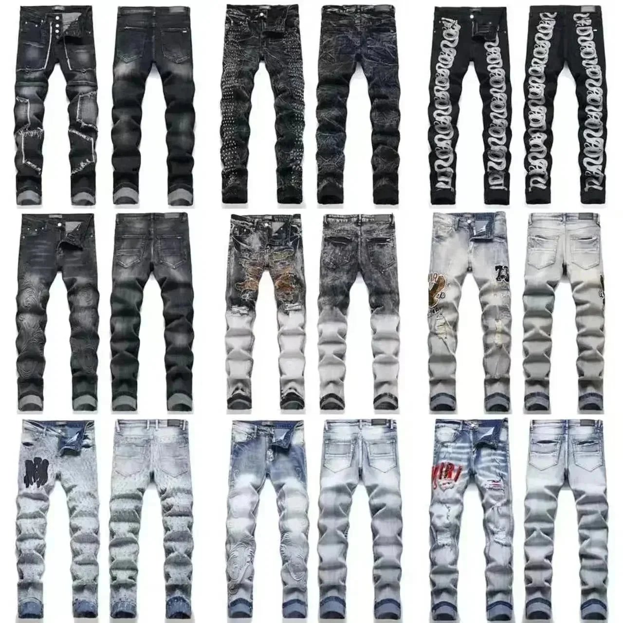 Amiri Simple and Fashionable Denim Pants--pants