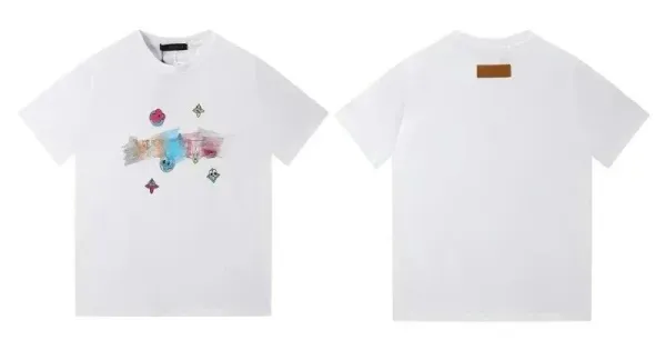 Louis Vuitton Multicolor Paint Splatter T-Shirt White - 1