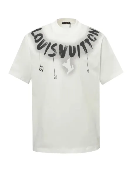 Louis Vuitton Graffiti Logo T-Shirt White - 1