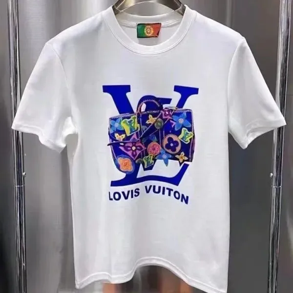 Louis Vuitton Floral Monogram LV Logo T-Shirt White - 1