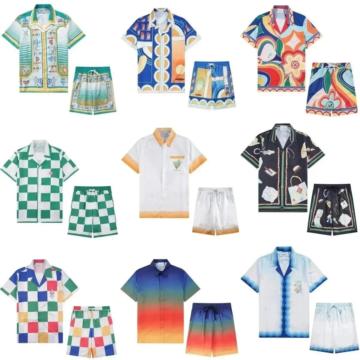 CASABLANCA L'ecurie Graphic-Print Silk Shirt